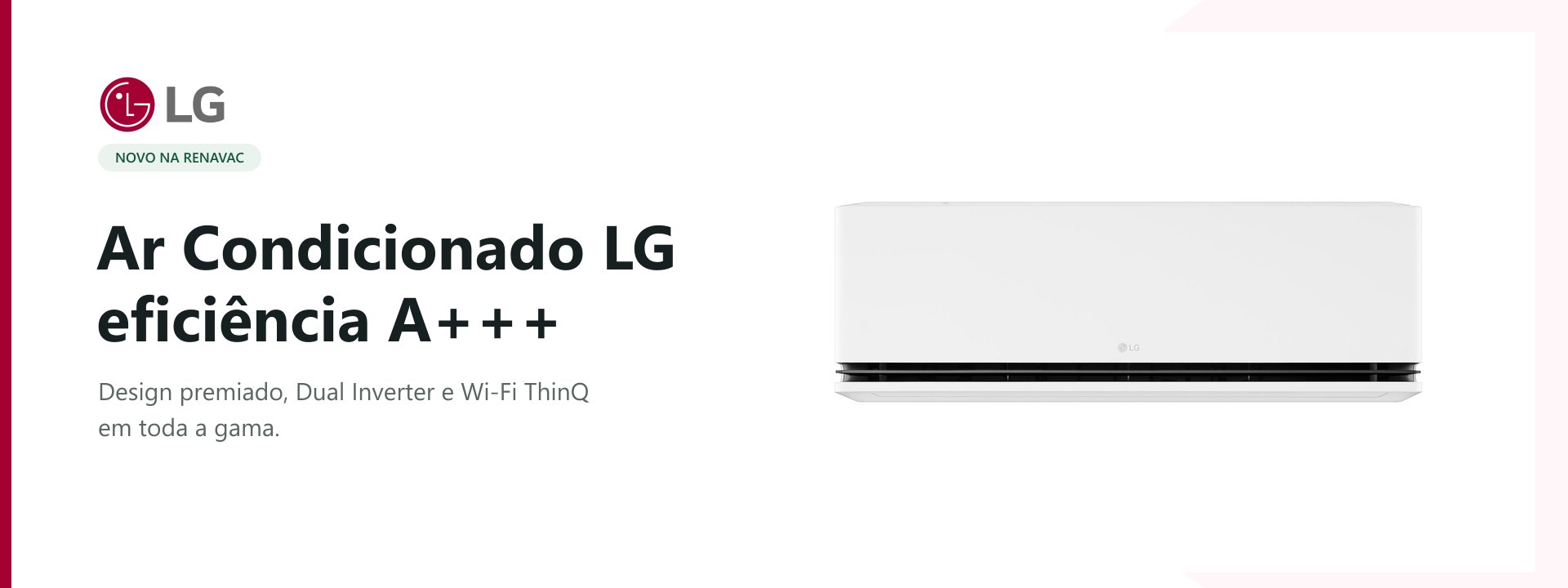 Ar condicionado LG com eficiência A+++