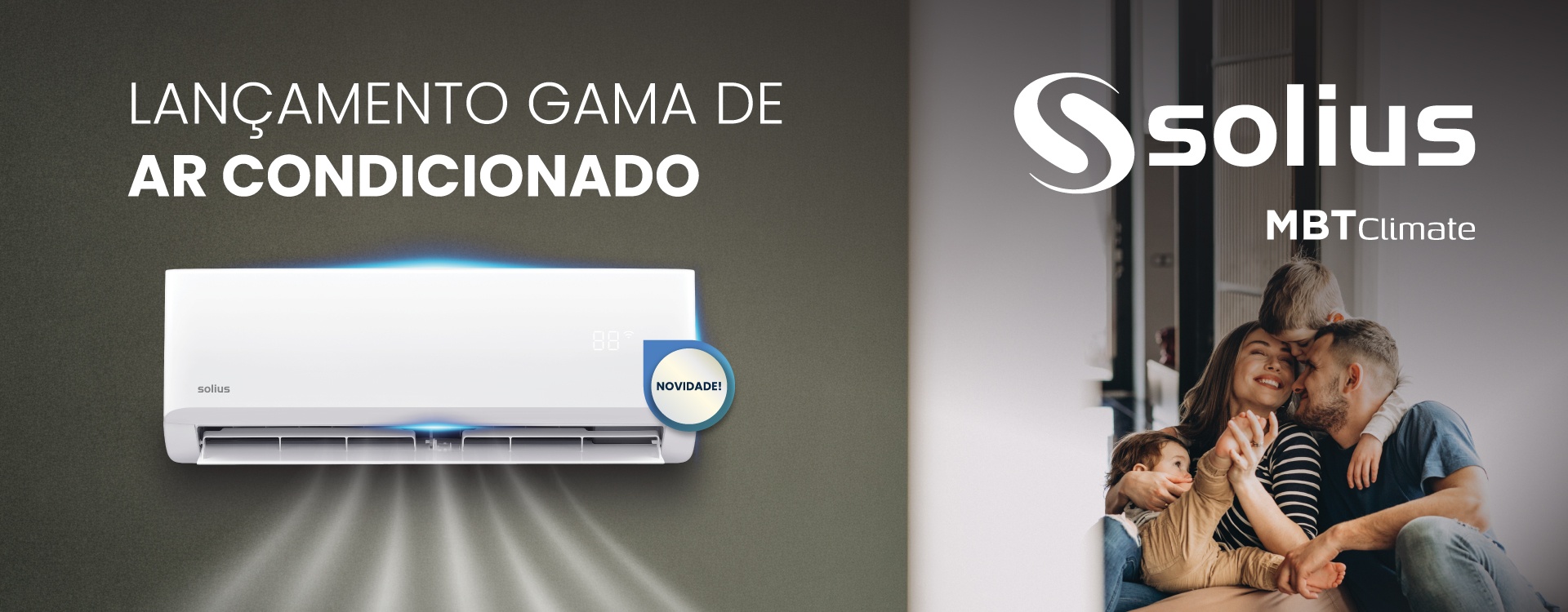 Lançamento gama de ar condicionado Solius